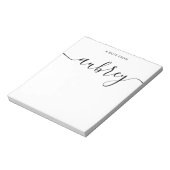 Einfache moderne handgeschriebene Kalligrafie Notizblock (Rotiert)