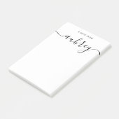 Einfache moderne handgeschriebene Kalligrafie Post-it Klebezettel (angewinkelt)