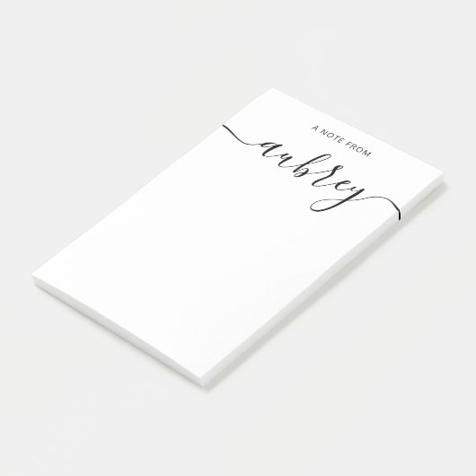 Einfache moderne handgeschriebene Kalligrafie Post-it Klebezettel (angewinkelt)