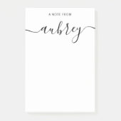 Einfache moderne handgeschriebene Kalligrafie Post-it Klebezettel (Vorderseite)