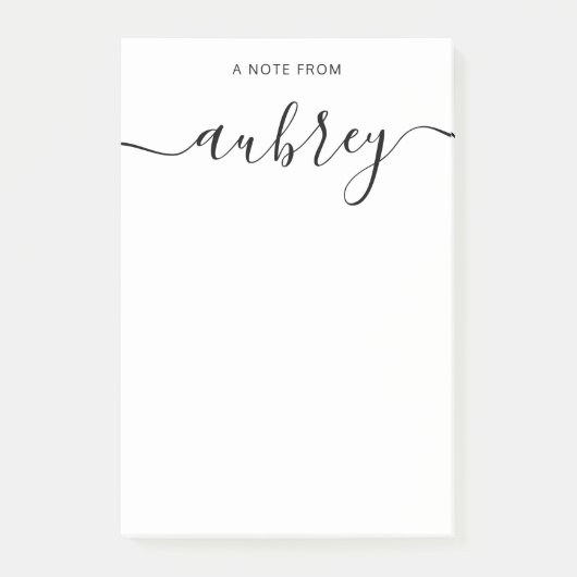 Einfache moderne handgeschriebene Kalligrafie Post-it Klebezettel (Vorderseite)