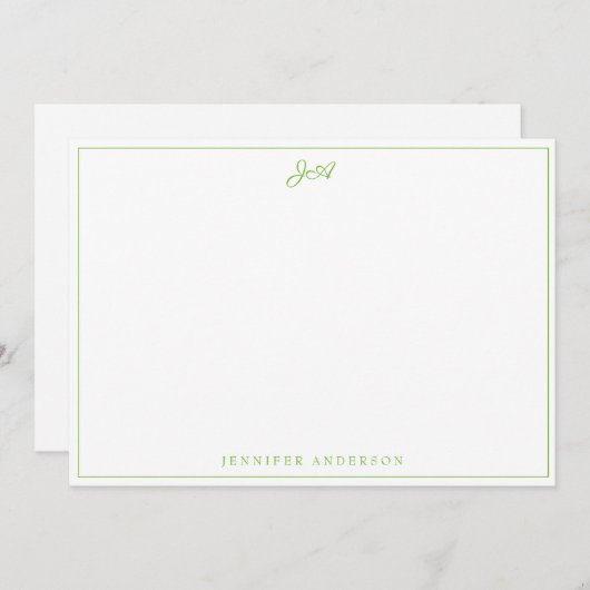 Einfache, moderne handgeschriebene, kalligraphisch mitteilungskarte (Vorne/Hinten)