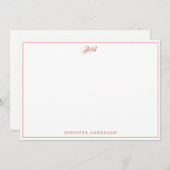 Einfache, moderne handgeschriebene, kalligraphisch mitteilungskarte (Vorne/Hinten)