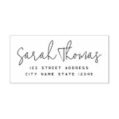 Einfache, moderne, handgeschriebene Rücksendeadres Gummistempel (Prägung)