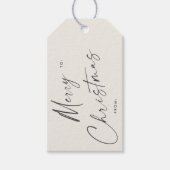 Einfache moderne handgeschriebene Skripte Frohe We Geschenkanhänger (Vorderseite)