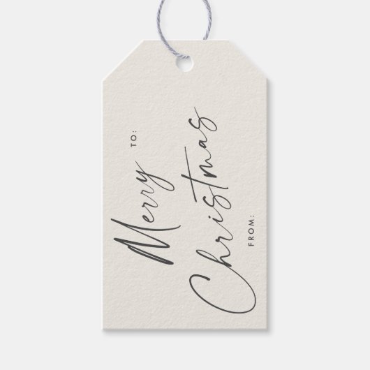 Einfache moderne handgeschriebene Skripte Frohe We Geschenkanhänger (Vorderseite)