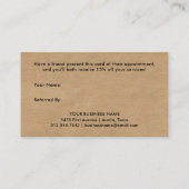 Einfache, moderne, handgeschriebene Skripte | Kraf Empfehlungskarte (Rückseite)