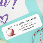 Einfache, moderne, handgezeichnete Red Apple Schoo