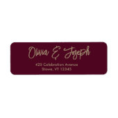 Einfache, moderne, handgezeichnete Script Burgundy (Vorne)