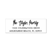 Einfache, moderne, handgezeichnete Script-Rücksend Permastempel (Design)