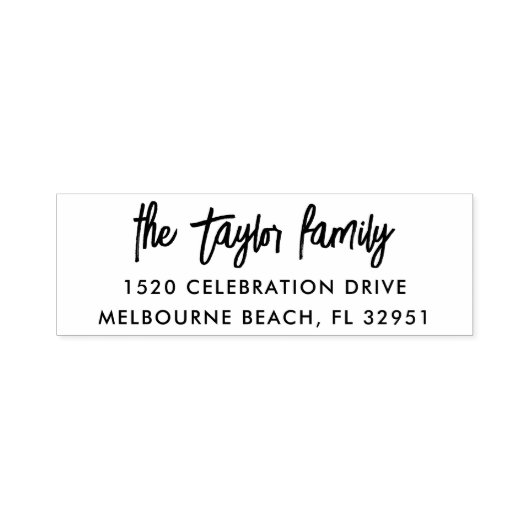 Einfache, moderne, handgezeichnete Script-Rücksend Permastempel (Design)