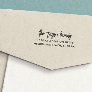 Einfache, moderne, handgezeichnete Script-Rücksend Permastempel