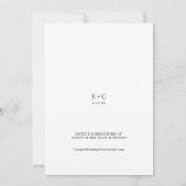 Einfache moderne Handschrift für Brautpartys Minim Einladung (Rückseite)