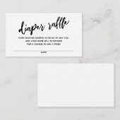 Einfache moderne Handschriftzeichen-Raffelkarte Begleitkarte (Vorne/Hinten)