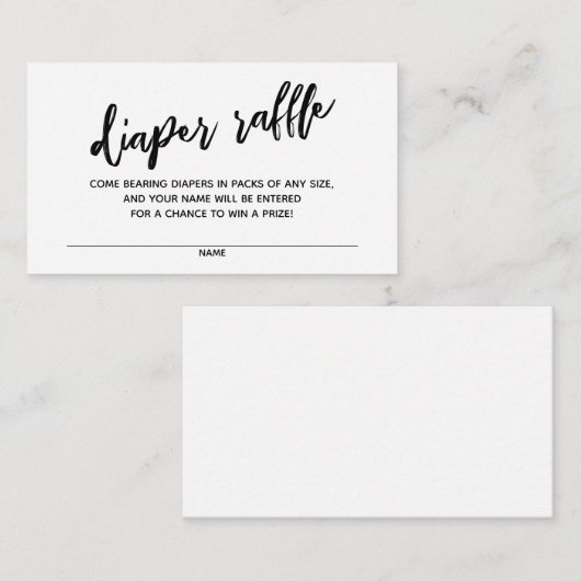 Einfache moderne Handschriftzeichen-Raffelkarte Begleitkarte (Vorne/Hinten)