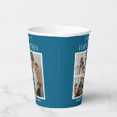 Einfache Moderne Happiest Hanukkah Elegant 3 Foto Pappbecher (Rechts)