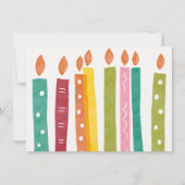 Einfache moderne Happy Birthday Candles Mitteilungskarte (Vorderseite)