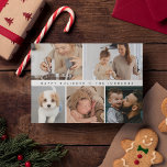 Einfache moderne Happy Holidays Familienfoto Colla Feiertagskarte<br><div class="desc">Feiern Sie Ihren Urlaub mit einer Touch von Moderne Eleganz mit unserer Simple Modern Happy Holidays Family Foto Collage Holiday Card. Diese durchdachte Karte umarmt den Geist der Familie und die Freude an der Festsaison und ermöglicht es Ihnen, Ihre gepflegten Erinnerungen in einem schönen und individuell gestaltbaren Rahmen zu präsentieren....</div>