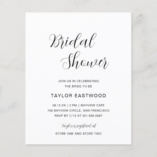 Einfache moderne Haushaltsdusche Einladung (Vorderseite)