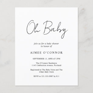 Einfache, moderne Haushaltsdusche Einladung