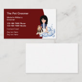 Einfache, moderne Haustier-Groomer-Visitenkarten Visitenkarte (Vorne/Hinten)