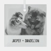 Einfache, moderne Haustiere oder Personen Ornament Aus Glas (Vorderseite)