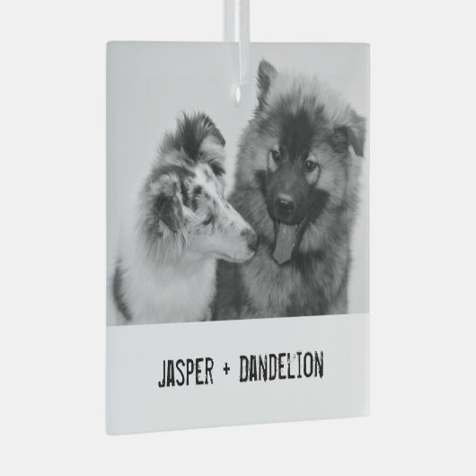 Einfache, moderne Haustiere oder Personen Ornament Aus Glas (Vorderseite Rechts)