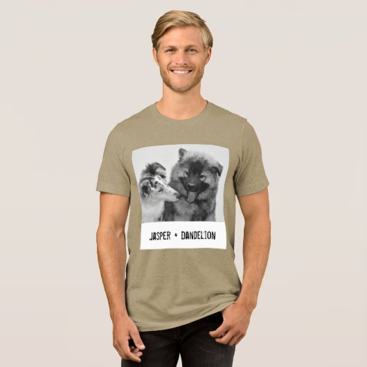 Einfache, moderne Haustiere oder Personen Tri-Blend Shirt (Vorderseite voll)