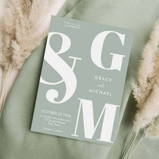 Einfache moderne Heirat Einladung