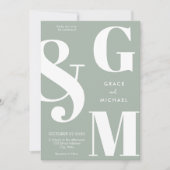 Einfache moderne Heirat Einladung (Vorderseite)