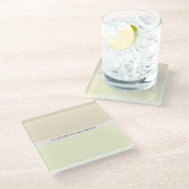 Einfache, moderne, helle Pfirsich und Gelb Glasuntersetzer