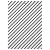 Einfache, moderne, hellgraue Linie Streifen Klemmbrett (Rückseite)