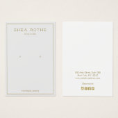 Einfache, moderne, hellgraue Ohrensichtkarte (Vorne & Hinten)