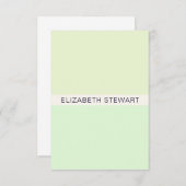 Einfache, moderne, hellgrüne Beruflich Mitteilungskarte (Vorne/Hinten)