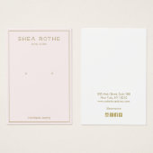 Einfache, moderne, hellrosa Erd-Grafikkarte (Vorne & Hinten)