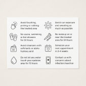 Einfache moderne Henna Brows Aftercare Card Beratu (Rückseite)