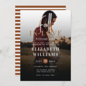 Einfache moderne Herbstsituation in Liebe Foto Bab Einladung (Vorne/Hinten)