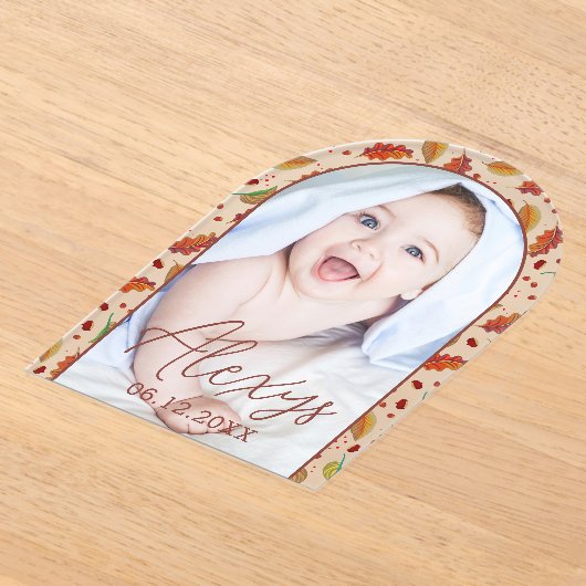 Einfache, moderne Herbstvorstellung Acryleinladungen (Ablage )