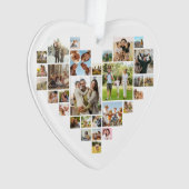 Einfache, moderne Herz geformt FotoCollage Ornament (Vorderseite)