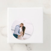 Einfache moderne Herz-Hochzeit Foto Gefallen Tag Geschenkanhänger (Beispiel)