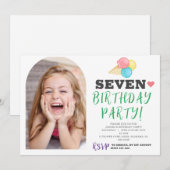 Einfache moderne Herzeinladung zum Geburtstag Feiertagskarte (Vorne/Hinten)