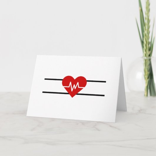 Einfache moderne Herzklappkarte Karte (Vorderseite)