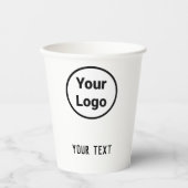 EINFACHE MODERNE HINZUFÜGEN SIE IHRE LOGO-Papierta Pappbecher (Vorderseite)
