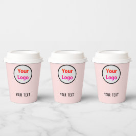 EINFACHE MODERNE HINZUFÜGEN SIE IHRE LOGO-Papierta Pappbecher