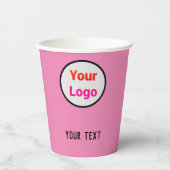 EINFACHE MODERNE HINZUFÜGEN SIE IHRE LOGO-Papierta Pappbecher (Vorderseite)