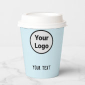 EINFACHE MODERNE HINZUFÜGEN SIE IHRE LOGO-Papierta Pappbecher (Vorderseite)