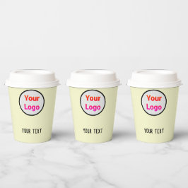 EINFACHE MODERNE HINZUFÜGEN SIE IHRE LOGO-Papierta Pappbecher