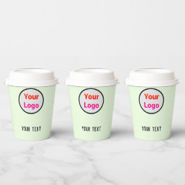 EINFACHE MODERNE HINZUFÜGEN SIE IHRE LOGO-Papierta Pappbecher
