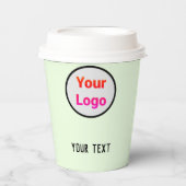 EINFACHE MODERNE HINZUFÜGEN SIE IHRE LOGO-Papierta Pappbecher (Vorderseite)