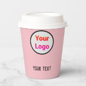 EINFACHE MODERNE HINZUFÜGEN SIE IHRE LOGO-Papierta Pappbecher (Vorderseite)